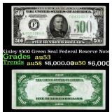 1934 $500 Green Seal Federal Reserve Note Presiden