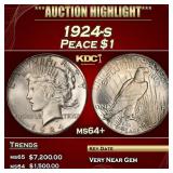 1924-s Peace Dollar $1 ms64+ SEGS