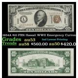 1934A $10 FRN Hawaii WWII Emergency Currency Grade