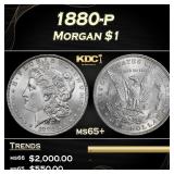 1880-p Morgan Dollar $1 ms65+ SEGS