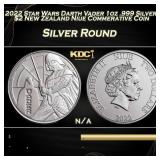 2022 Star Wars Darth Vader 1oz .999 Silver $2 New
