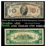 1934A $10 FRN Hawaii WWII Emergency Currency Grade