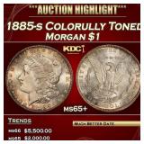 1885-s Morgan Dollar Colorully Toned $1 ms65+ SEGS