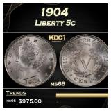1904 Liberty Nickel 5c ms66 SEGS