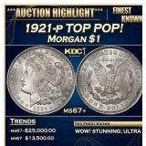 1921-p Morgan Dollar TOP POP! $1 ms67+ SEGS