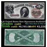 1880 $1 United States Note Grades Gem CU Signature