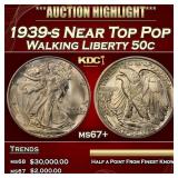 1939-s Walking Liberty Half Dollar Near Top Pop 50