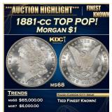 1881-cc Morgan Dollar TOP POP! $1 ms68 SEGS