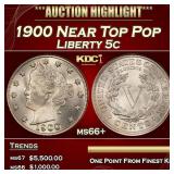1900 Liberty Nickel Near Top Pop 5c ms66+ SEGS