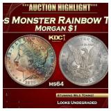 PCGS 1879-s Morgan Dollar Monster Rainbow Toned $1