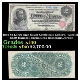 1886 $2 Large Size Silver Certificate General Winf