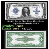 1923 $1 large size Silver Certificate Grades Choic