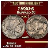 1930-s Buffalo Nickel 5c ms66 SEGS