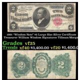 1891 $2 Large Size Silver Certificate "Windom Note