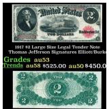1917 $2 Large Size Legal Tender Note Thomas Jeffer