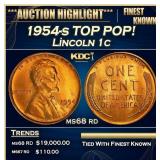 1954-s Lincoln Cent TOP POP! 1c ms68 rd SEGS