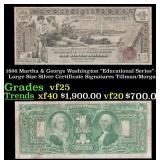 1896 $1 large size Silver Certificate Martha & Geo