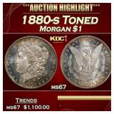 1880-s Morgan Dollar Toned $1 ms67 SEGS