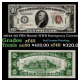 1934A $10 FRN Hawaii WWII Emergency Currency Grade