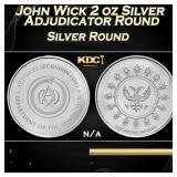 John Wick 2 oz Silver Adjudicator Round Round