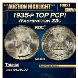 1935-p Washington Quarter TOP POP! 25c ms68 SEGS