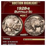 1928-s Buffalo Nickel 5c ms65+ SEGS