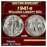 1941-s Walking Liberty Half Dollar 50c ms66 SEGS