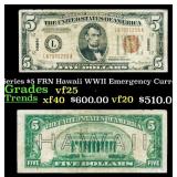 1934A $5 FRN Hawaii WWII Emergency Currency Key To