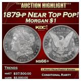 1879-p Morgan Dollar Near Top Pop! $1 ms66+ SEGS