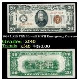 1934A $20 FRN Hawaii WWII Emergency Currency Grade