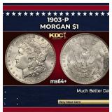 1903-p Morgan Dollar $1 Grades Choice+ Unc
