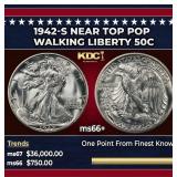 1942-s Walking Liberty Half Dollar Near Top Pop 50