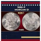1886-p Morgan Dollar $1 Grades Choice Unc