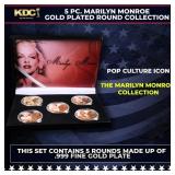 5 Coin Marilyn Monroe Gold Plated Round Collection