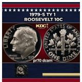 1979-s Ty 1 Proof Roosevelt Dime 10c pr70 dcam SEG