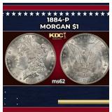 1884-p Morgan Dollar $1 Grades ms62
