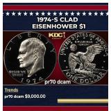 1974-s Clad Proof Eisenhower Dollar $1 pr70 dcam S