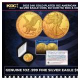 2025 24K Gold Plated 1oz American Silver Eagle Coi