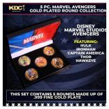 5 Coin Gold Plated Marvel Avengers Superhero Set I