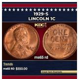 1929-s Lincoln Cent 1c Grades ms65 rd