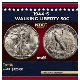 1944-s Walking Liberty Half Dollar 50c Grades ms65