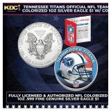 Tennessee Titans Official NFL Team Colorized 1oz S