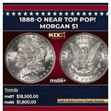 1888-o Morgan Dollar Near Top Pop! $1 ms66+ SEGS
