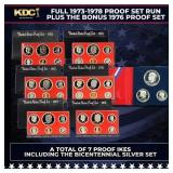 1973-1978 Proof Set Run Plus Bonus Silver Bicenten