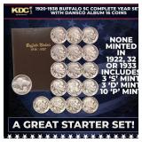 1920-1938 Buffalo Nickel Complete Year Set with Da