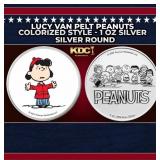 Lucy Van Pelt Peanuts Colorized Style - 1 oz Silve