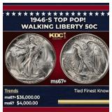 1946-s Walking Liberty Half Dollar TOP POP! 50c ms