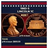 1983-s Proof Lincoln Cent 1c pr70 rd dcam SEGS