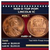 1929-d Lincoln Cent TOP POP! 1c ms66+ rd SEGS