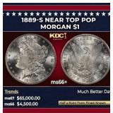 1889-s Morgan Dollar Near Top Pop $1 ms66+ SEGS